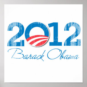 2012 - Barack Obama - Vintage.png Poster