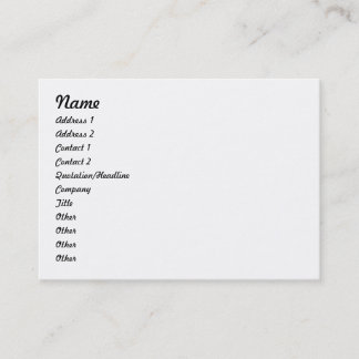 2012 Business card with Calender on back