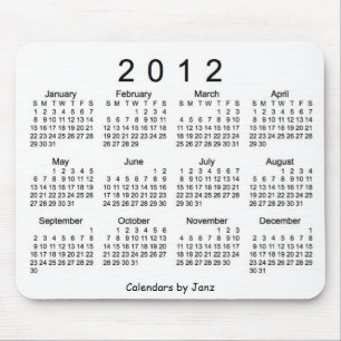 2012 Calendar Mouse Pad