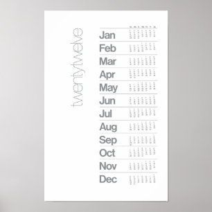 2012 Calendar Poster - Helvetica Grid System