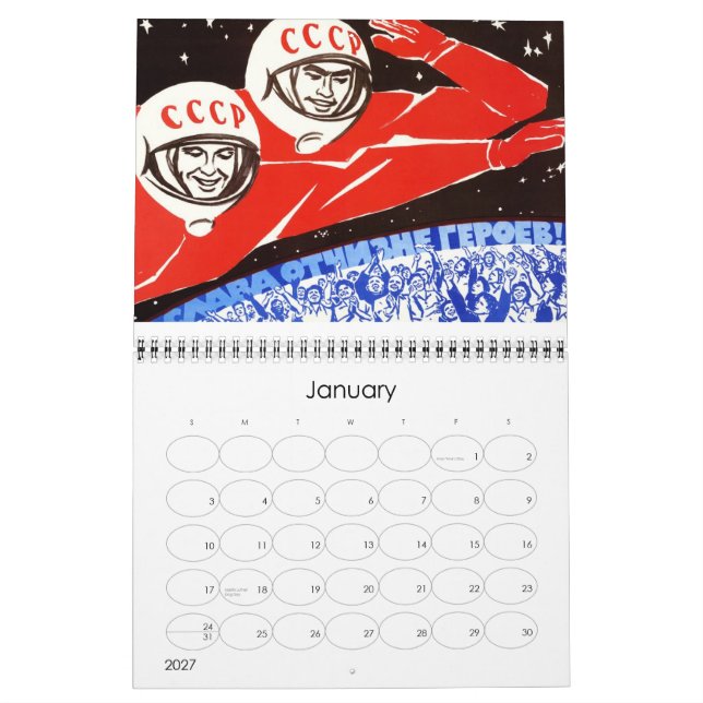 2012 Calendar - Soviet Theme (Jan 2027)