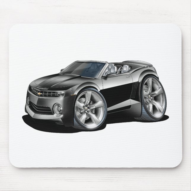 2012 Camaro Black Convertible Mouse Pad (Front)