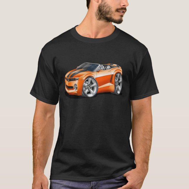 2012 Camaro Orange-Black Convertible T-Shirt (Front)
