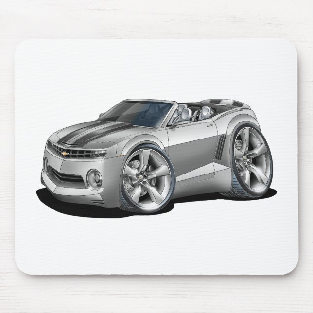2012 Camaro Silver-Black Convertible Mouse Pad (Front)