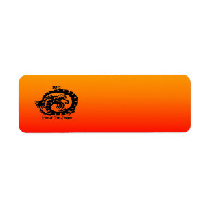 2012 Chinese New Year Dragon Return Address Label