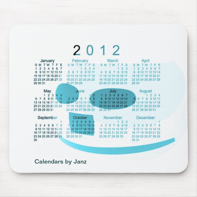 2012 Desk Calendar Mouse Pad (Front)