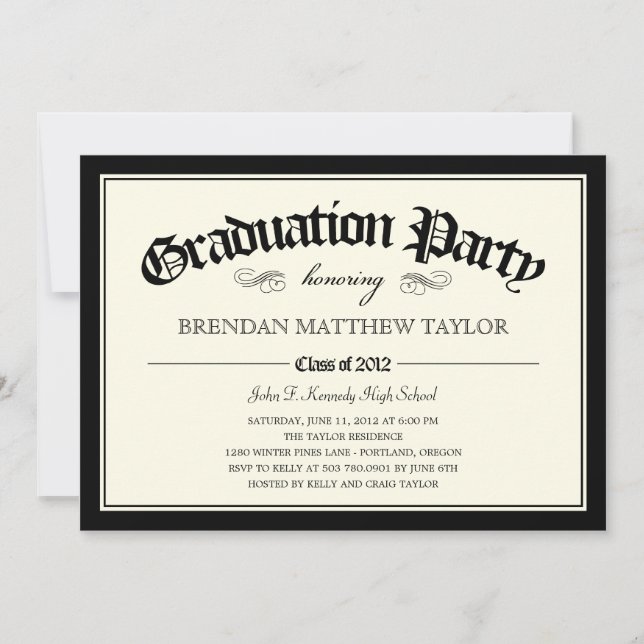 2012 Diploma Graduation Party Invitation (Front)