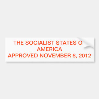 2012 ELECTION RESULTS AS CONSERVATIVES SEE IT BUMPER STICKER