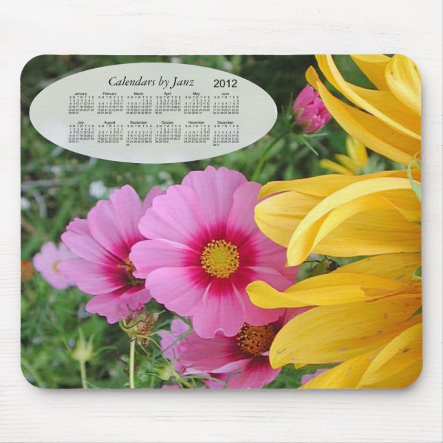 2012 Floral Calendar Mouse Pad (Front)