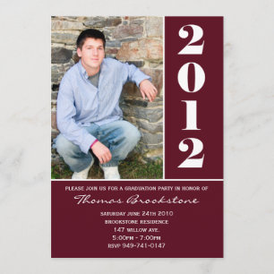 2012 Graduation Announcement Maroon