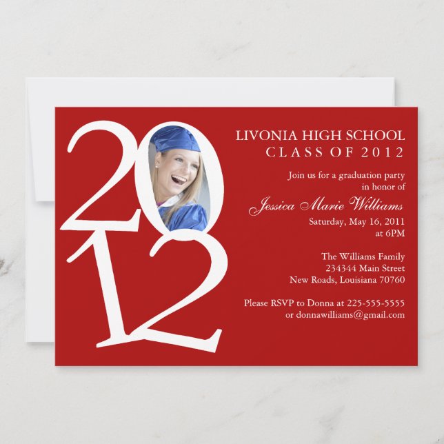 2012 Graduation Party Invitation (Front)
