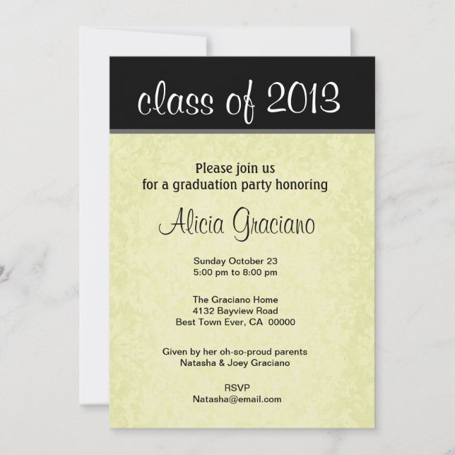 2012 Graduation Peach Damask Template (Front)