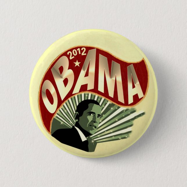 2012 Obama 6 Cm Round Badge (Front)