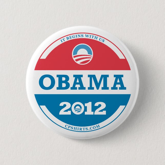 2012 Obama Logo 6 Cm Round Badge (Front)