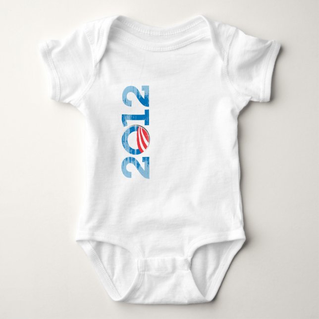2012-OBAMA Vintage.png Baby Bodysuit (Front)