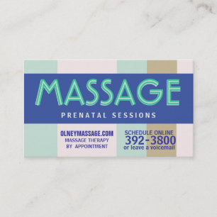 2012 prenatal massage pastel business card