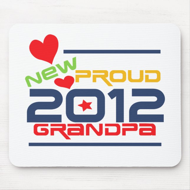 2012 Proud Grandpa T-shirts and Gifts Mouse Pad (Front)