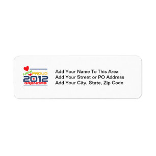 2012 Proud Grandpa T-shirts and Gifts Return Address Label