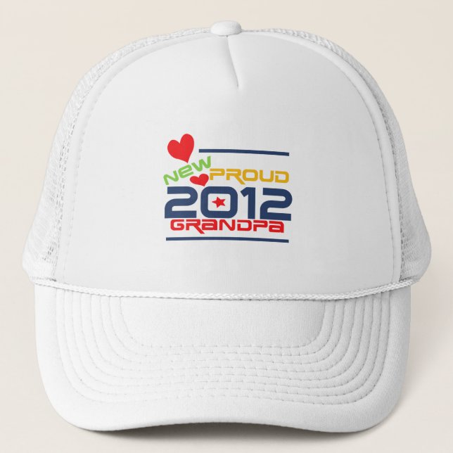 2012 Proud Grandpa T-shirts and Gifts Trucker Hat (Front)