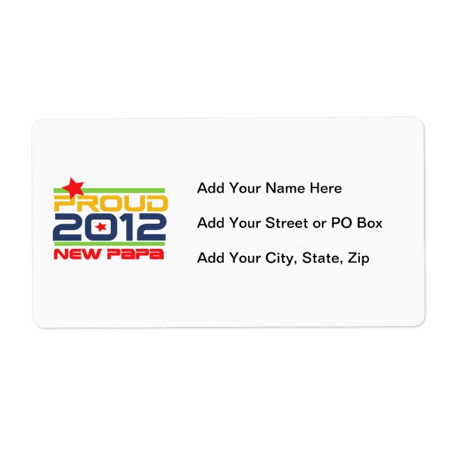 2012 Proud New Papa T-shirts and Gifts (Front)