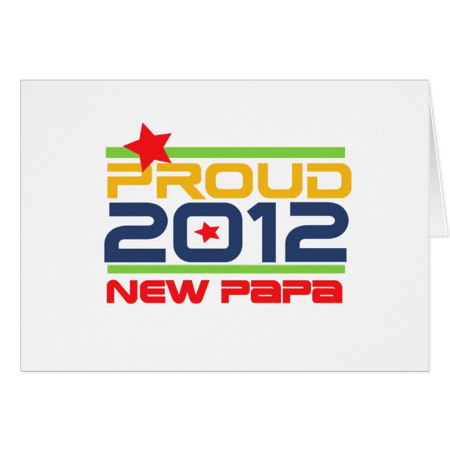 2012 Proud New Papa T-shirts and Gifts (Front Horizontal)