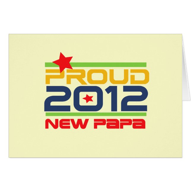 2012 Proud New Papa T-shirts and Gifts (Front Horizontal)