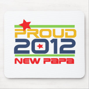 2012 Proud New Papa T-shirts and Gifts Mouse Pad