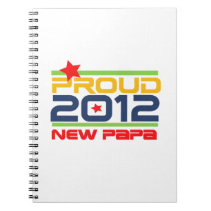 2012 Proud New Papa T-shirts and Gifts Notebook