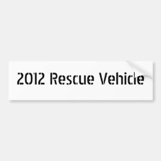 2012 Rescue Vehicle Bumper Sticker