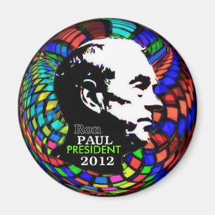 2012 Ron Paul Psychedelic magnet