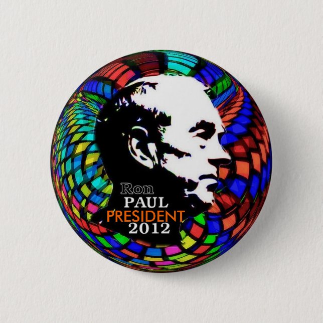 2012 Ron Paul Psychedelic pin (Front)