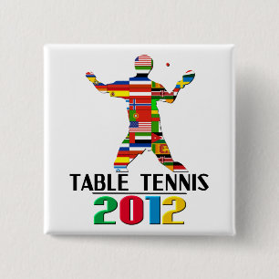 2012: Table Tennis 15 Cm Square Badge