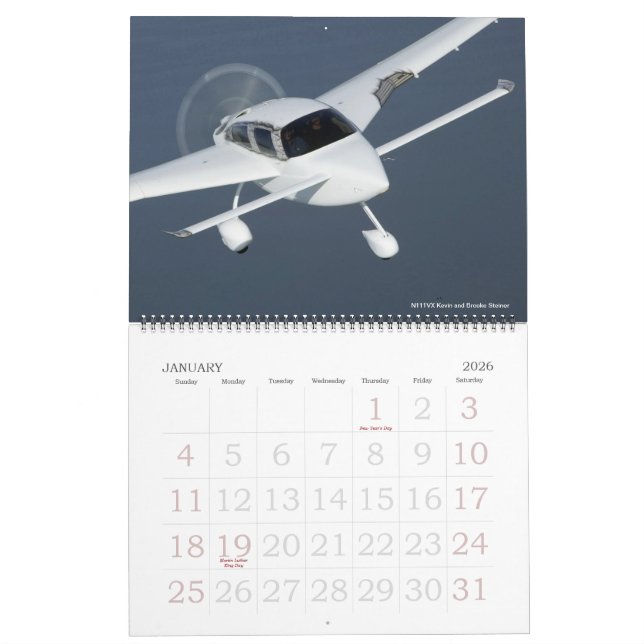 2012 Velocity Kitplane Calendar - All Sizes (Jan 2026)