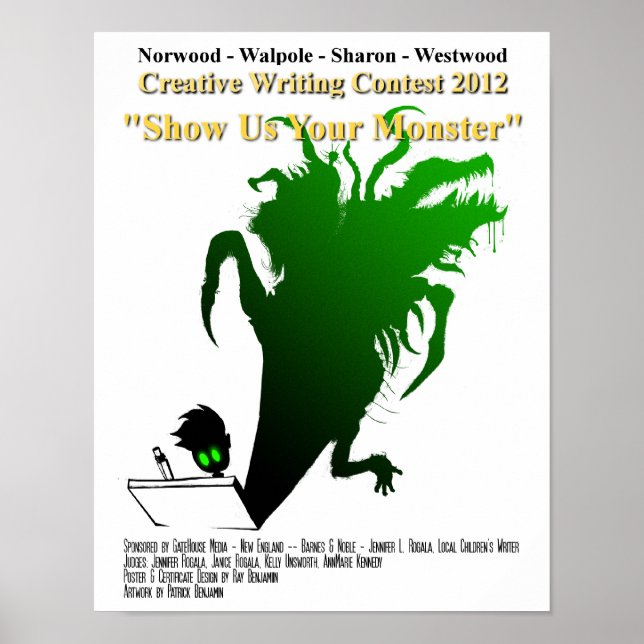 2012 Youth Writing Contest "Show Us Your Monster" Poster (Front)