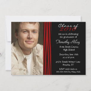 2012 Zebra print stylish graduation party invite
