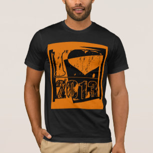 2013 - Black and orange vintage - T-Shirt