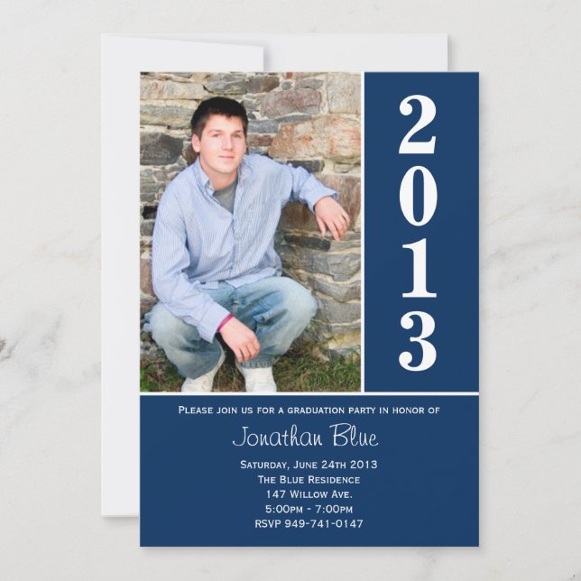 2013 Blue Graduation Announcement (Front)