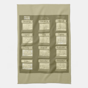2013 calendar Bolts of Fabric Tea Kitchen towel tn