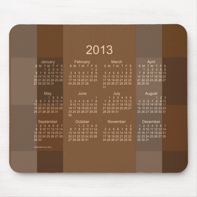 2013 Calendar Mouse Pad (Front)