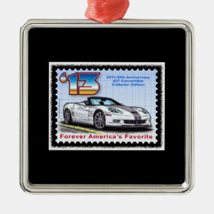 2013 Corvette 60th Anniversary Convertible Metal Ornament
