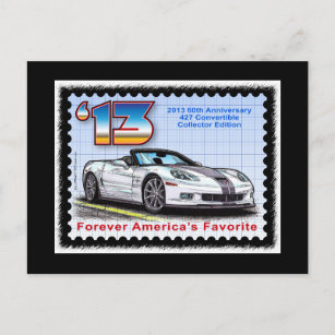 2013 Corvette 60th Anniversary Convertible Postcard
