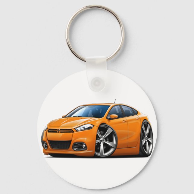2013 Dodge Dart Orange Car Key Ring (Front)