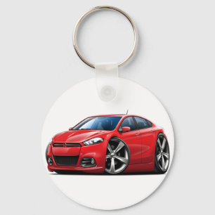 2013 Dodge Dart Red Car Key Ring