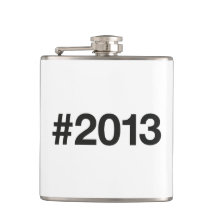 2013 Hashtag 12 Birthday Anniversary Hip Flask