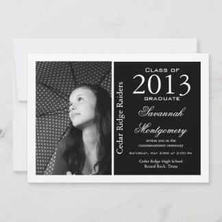 2013 High School Graduation Announcements Black