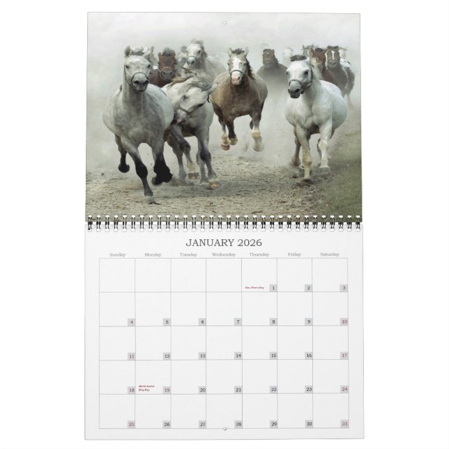 2013 Horse calendar (Jan 2026)