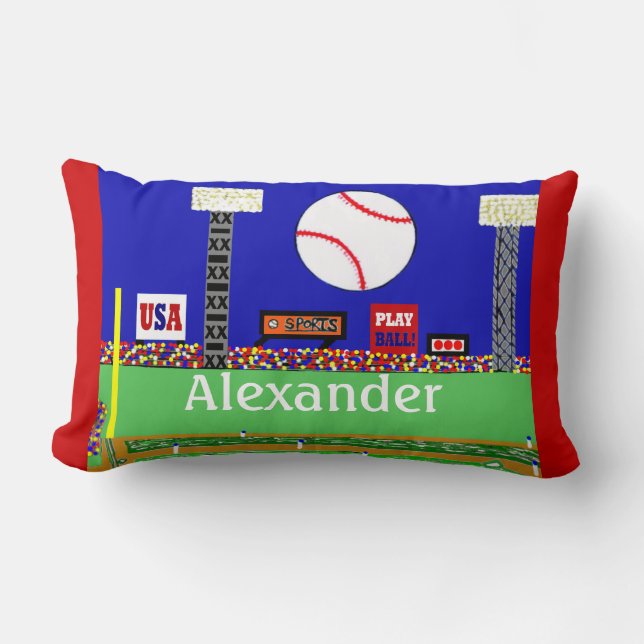2013 Kids Baseball Personalised Throw Pillow Gift (Front)