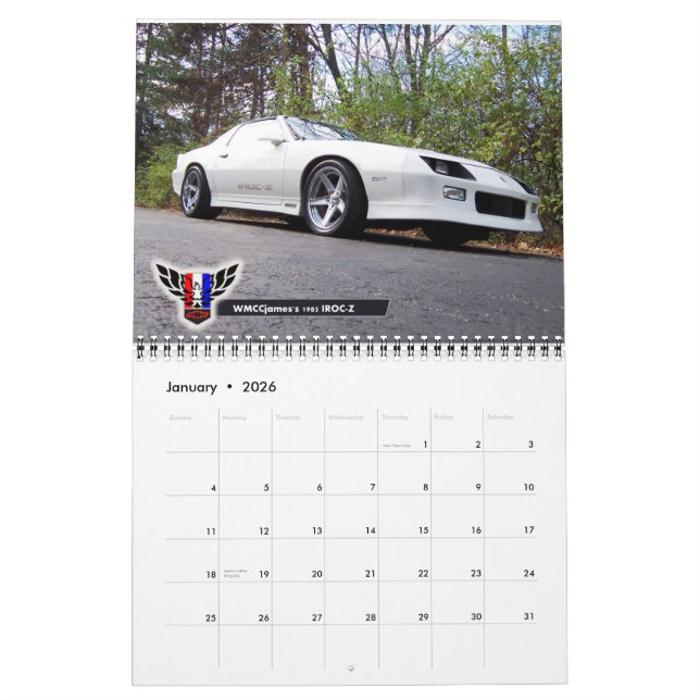 2013 Michigan FBody Calendar - January to March! (Jan 2026)