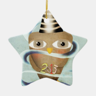 2013 Owl Ceramic Tree Decoration