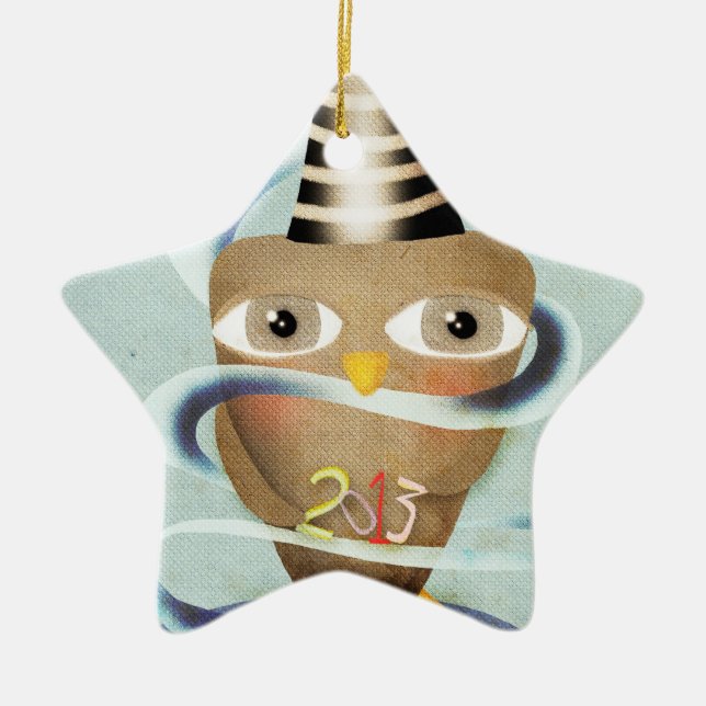 2013 Owl Ceramic Tree Decoration (Front)